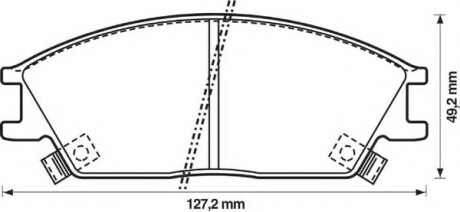 Колодки гальмівні передні Honda Accord; Hyundai Accent, Getz, Lantra, Scoupe FDB4076 FDB435 Bendix 572269B