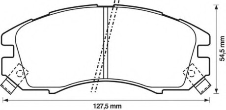 Колодки гальмівні передні Subaru Impreza 1992-2000 FDB789 Bendix 572275B (фото 1)