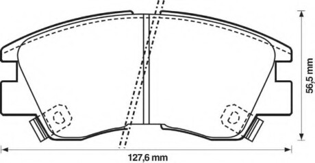 Колодки гальмівні передні Mitsubishi L200, L300, Pajero FDB556 Bendix 572281B