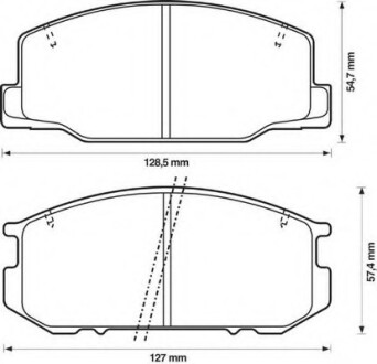 Колодки гальмівні передні Toyota Previa, Celica FDB932 Bendix 572305B