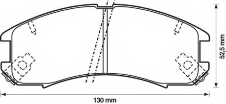 Колодки гальмівні передні Mazda 323, 626; Ford Probe FDB576 Bendix 572317B