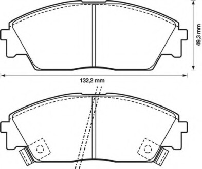 Колодки гальмівні передні Honda Accord, Civic, CR-X, Prelude FDB598 Bendix 572330B (фото 1)