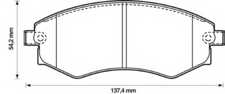 Колодки гальмівні передні Hyundai Sonata; Kia Magentis; SsangYong Rexton, Musso FDB600 Bendix 572347B