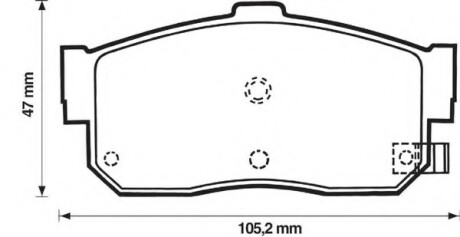 Колодки гальмівні задні Nissan 100 NX, Almera, Maxima, Primera, Sunny 1995-- FDB796 FDB1104 Bendix 572376B