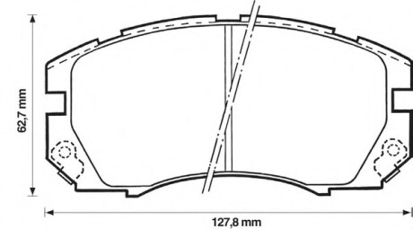 Колодки гальмівні передні Subaru Forester, Impreza, Legacy, Outback FDB948 Bendix 572377B (фото 1)