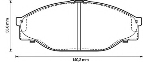 Колодки гальмівні передні Toyota Hilux, HiAce FVR949 Bendix 572378B