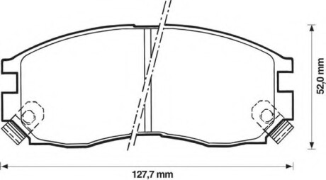 Колодки гальмівні передні Mitsubishi Lancer, Galant, Colt, Space Wagon; Chrysler Sebring FDB764 Bendix 572381B