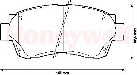 Колодки гальмівні передні Toyota Camry, Celica, Sienna; Lexus ES, GS, LS, SC FDB868 DB1209 Bendix 572392B