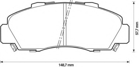 Колодки гальмівні передні Honda Accord, Civic, Prelude, CR-V, Shuttle, HR-V; Acura NSX FDB1505 Bendix 572393B