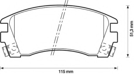 Колодки гальмівні передні Nissan Sunny Y10 FDB940 Bendix 572397B