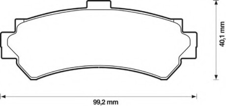 Колодки гальмівні задні Nissan Almera N15 1995-2000 FDB1454 Bendix 572398B