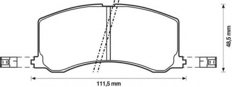 Колодки гальмівні передні Suzuki Alto, Baleno; Toyota Celica, Cressida FDB1100 Bendix 572399B (фото 1)