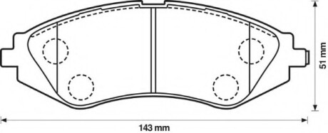 Колодки гальмівні передні Daewoo Lanos, Nubira, Tacuma; Opel Astra; Hyundai Trajet FDB1369 Bendix 572403B