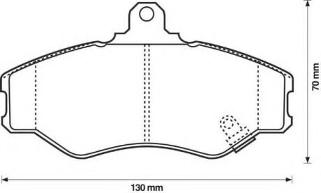 Колодки гальмівні передні Hyundai H100, Grace, Porter FDB1014 Bendix 572411B