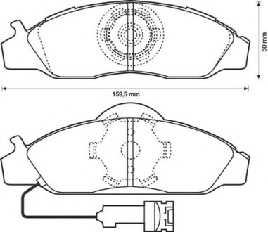 Колодки гальмівні передні Daewoo Korando, Musso; SsangYong Korando, Musso FDB1156 Bendix 572416B