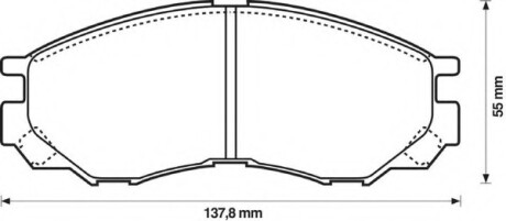 Колодки гальмівні передні Mitsubishi Galant, Eclipse, Delica, L200, L300, L400 FDB1422 Bendix 572419B