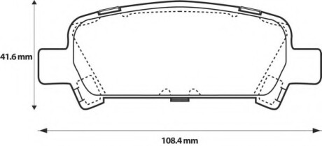 Колодки гальмівні задні Subaru Forester, Legacy, Impreza, Outback FDB1333 Bendix 572424B