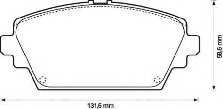 Колодки гальмівні передні Honda Accord; MG ZR, ZS FDB1439 Bendix 572428B