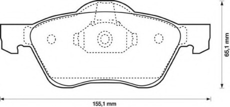 Колодки гальмівні передні Nissan Primera FDB1674 Bendix 572431B (фото 1)