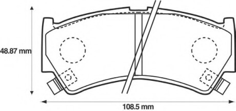 Колодки гальмівні передні Suzuki Alto, Baleno FDB1551 Bendix 572433B