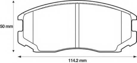 Колодки гальмівні передні Mitsubishi Colt, Lancer; Daihatsu Terios FDB759 Bendix 572441B