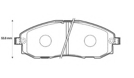 Колодки гальмівні передні Hyundai H-1, H100, Porter FVR1498 Bendix 572442B