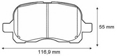 Колодки гальмівні передні Toyota Corolla E110 FDB1458 Bendix 572468B