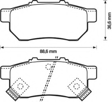 Колодки гальмівні задні Honda City, Civic, CR-X, Jazz FDB778 Bendix 572473B