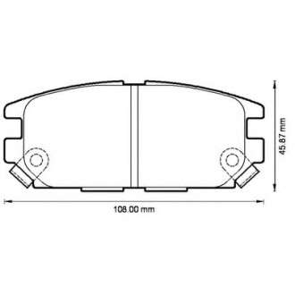 Колодки гальмівні задні Mitsubishi Lancer, Space Wagon FDB1507 Bendix 572493B