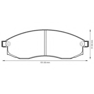 Колодки гальмівні передні Nissan Maxima J30 1988-1994 FDB1434 Bendix 572495B