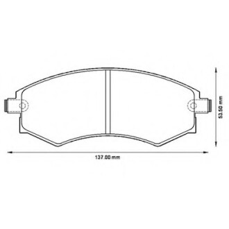 Колодки гальмівні передні SSangYong Korando; Hyundai Sonata, Elantra; Kia Magentis FDB1737 Bendix 572496B