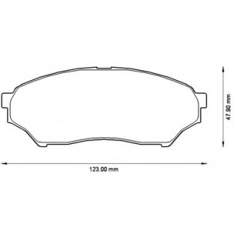 Колодки гальмівні передні Mitsubishi Pajero Sport, Pajero Junior, Pajero Pinin FDB1596 Bendix 572499B