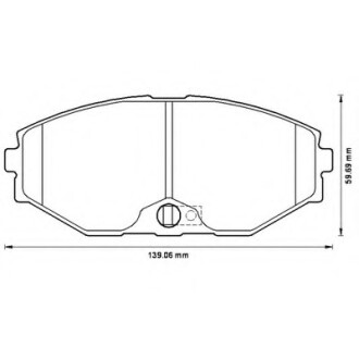 Колодки гальмівні передні Nissan Maxima FDB1682 Bendix 572506B