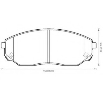 Колодки гальмівні передні Kia Sorento; Mazda 626 FDB1735 Bendix 572511B