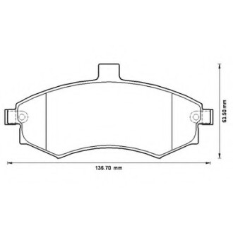 Колодки гальмівні передні Hyundai Elantra, Matrix; Kia Cerato FDB1840 Bendix 572513B