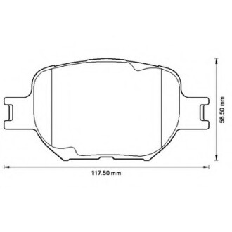 Колодки гальмівні передні Toyota Corolla, Corolla Verso, Matrix, Celica FDB1528 Bendix 572517B