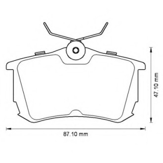 Колодки гальмівні задні Toyota Avensis, Corolla FDB1895 Bendix 572520B