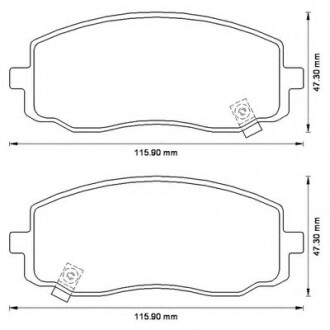 Колодки гальмівні передні Hyundai i10; Kia Picanto FDB1783 Bendix 572526B