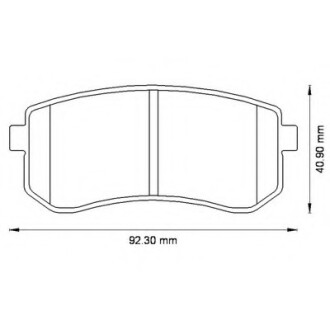 Колодки гальмівні задні Hyundai i10; Kia Picanto FDB1902 Bendix 572527B