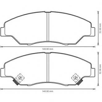 Колодки гальмівні передні Kia Sportage, Retona FDB1536 Bendix 572536B