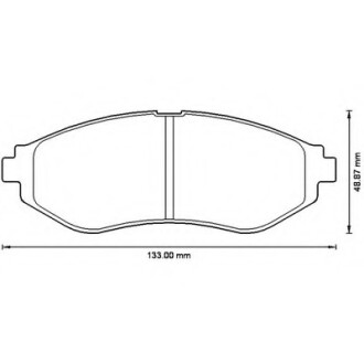 Колодки гальмівні передні Chevrolet Aveo, Kalos; Daewoo Kalos; Proton Savvy FDB1699 Bendix 572539B