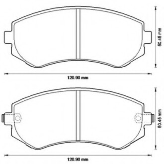 Колодки гальмівні передні Nissan Almera, Patrol, 240SX FDB1166 Bendix 572541B