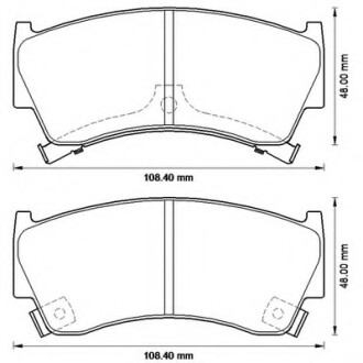 Колодки гальмівні передні Nissan Almera N15 1995-2000 FDB1981 Bendix 572542B