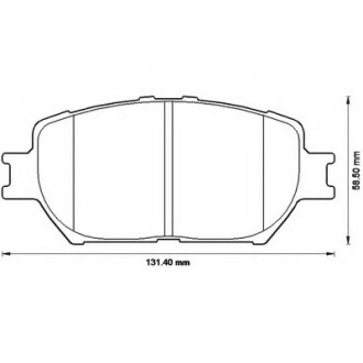 Колодки гальмівні передні Toyota Camry; Lexus GS FDB1620 Bendix 572553B