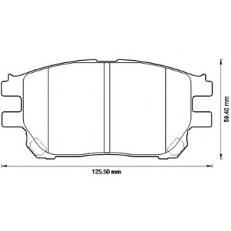 Колодки гальмівні передні Toyota Previa 2000-2006 FDB1868 Bendix 572554B