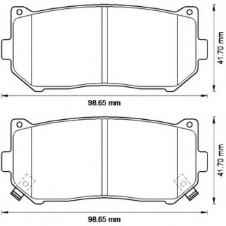 Колодки гальмівні задні Kia Carens, Cerato, Clarus. Shuma FDB1569 Bendix 572556B