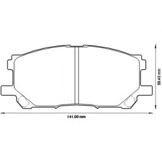 Колодки гальмівні передні Lexus GS, RC, RX; Toyota Highlander FDB1715 Bendix 572562B