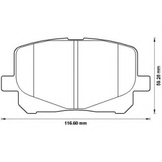 Колодки гальмівні передні Toyota Previa FDB1752 Bendix 572563B