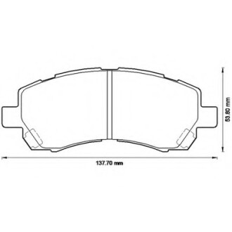 Колодки гальмівні передні Subaru Forester, Impreza, Legacy FDB1612 Bendix 572566B