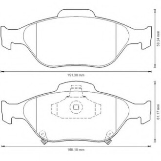 Колодки гальмівні передні Toyota Yaris; Daihatsu Charade FDB1890 Bendix 572576B